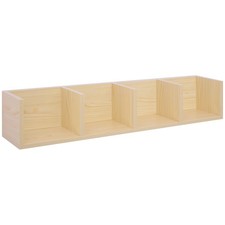 HOMCOM Wall Mount 84 CD / 56 95L x 17W x 18H cm, Natural Wood Finish