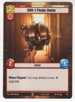 Star Wars Unlimited LotF Hyperraum Karte LOF419 DRK-1 Probe Droid