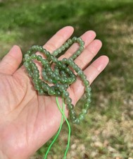 Rich Green 24" Genuine Nephrite Jade 6mm 108 Bead Necklace B800 7