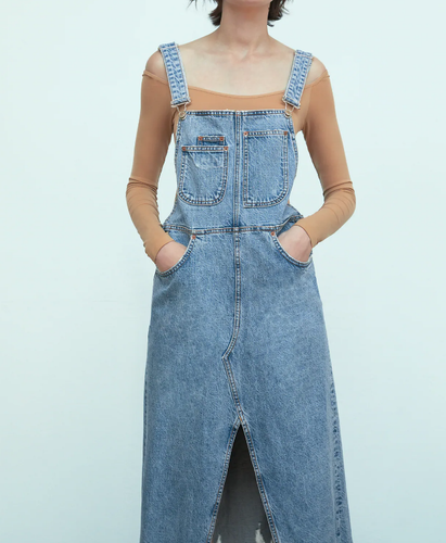 ZARA ZW PREMIUM 90S DENIM PINAFORE 