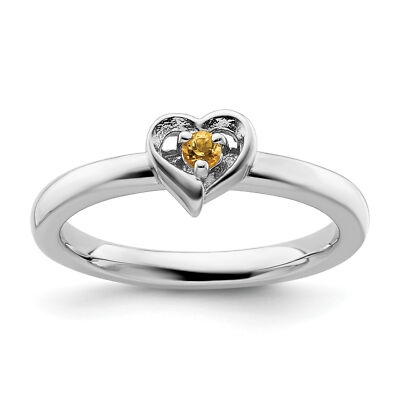 Sterling Silver Stackable Expressions Citrine Filigree Ring Sterling Silver Stackable Expressions Citrine Filigree Ring