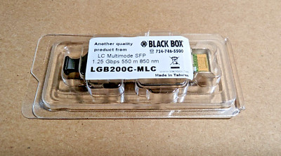 BLACK BOX LGB200C-MLC LC Multimode SFP Optical Transceiver  1.25Gbps  850nm