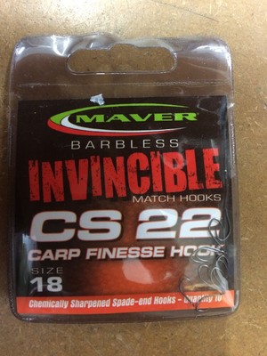Maver Invincible Match Hooks CS 22 Carp Finesse