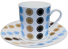 Home Essentials & Beyond Espresso Collection Coffee Cup And Saucer.
