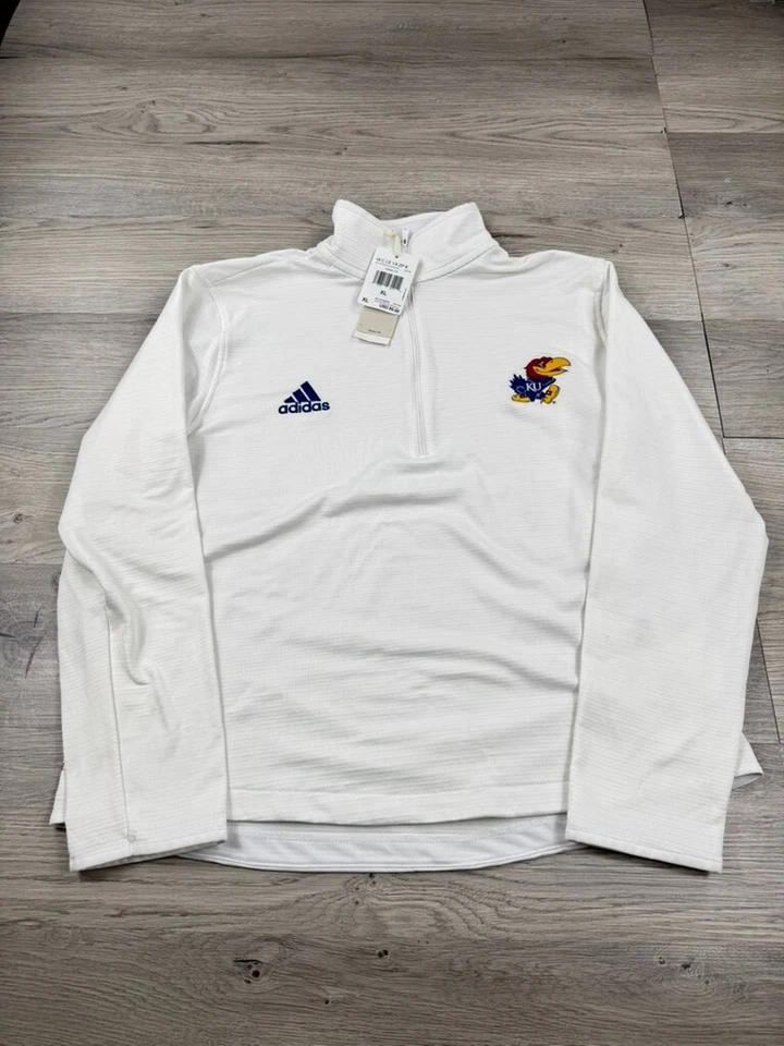 Suéter para mujer University of Kansas Jayhawks XL 1/4 cremallera Aeroready emitido por jugador Foto 3 de 4