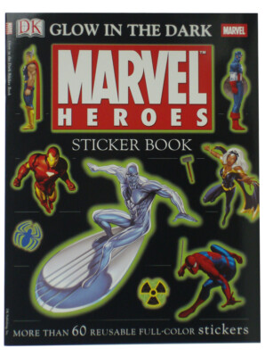Marvel Comics Heroes Glow In The Dark Sticker Book DK Publishing New