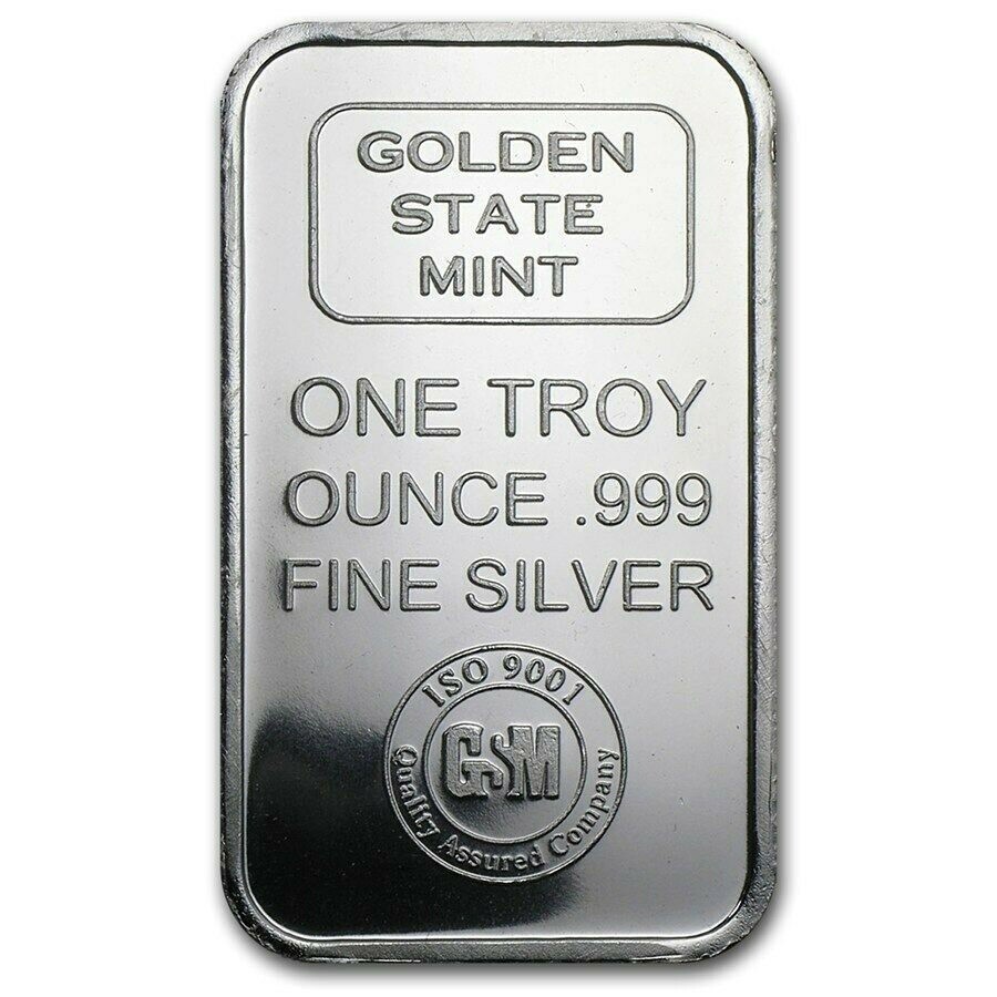 1 TROY OZ .999 FINE SILVER BULLION GSM ISO BAR BU | eBay