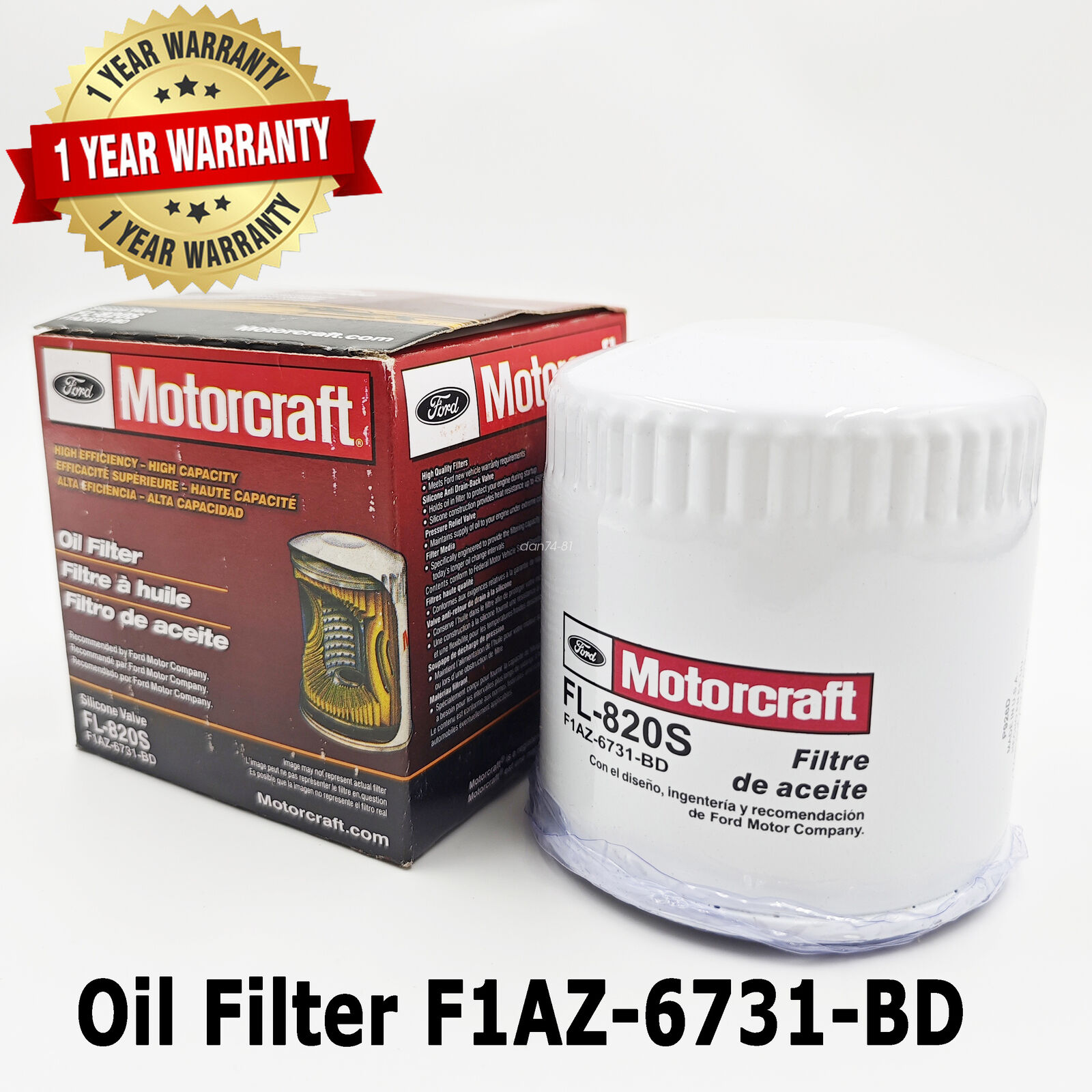 NEW Genuine Motorcraft FL820S Oil Filter F1AZ-6731-BD FREE SHIPPING, MADE IN USA