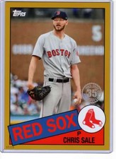 Chris Sale 2020 Topps 1985 35th Anniversary 5x7 Gold #85-15 /10 Red Sox 