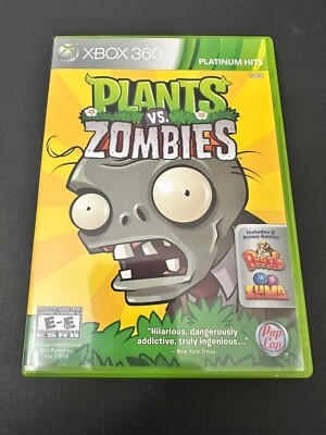 Plants Vs Zombies -  Xbox 360 Platinum Hits CIB