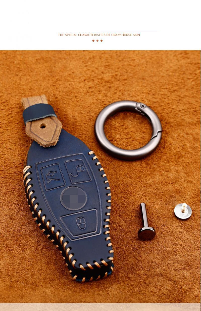 For Mercedes Benz Key Genuine Leather Case Entry Fob Skin Cover Protector Holder For Mercedes Benz Key Genuine Leather Case Entry Fob Skin Cover Protector Holder