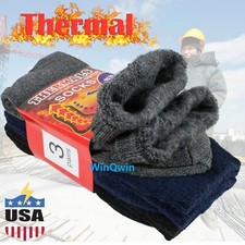 3 Pairs Mens Winter Thermal Heated Super Warm Heavy Duty Boots Work Socks 9-13