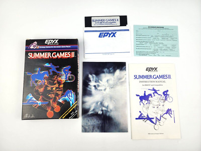 Summer Games II by Epyx for PC IBM complete 5.25'' Floppy Disk Nice Box