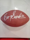 Barry Sanders Autographed Football & Score rookie Card
