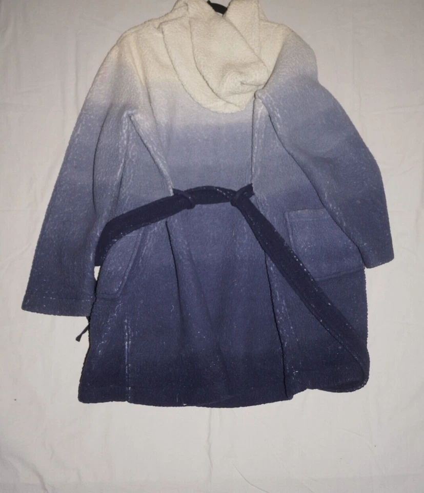 Халат флисовый Tommy Hilfiger Ombre белый синий - Изображение 4 из 4