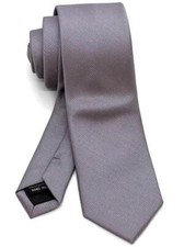 Men's Tie Plain Ties Satin Solid Color Slim Skinny Smart Party Wedding Thin Neck