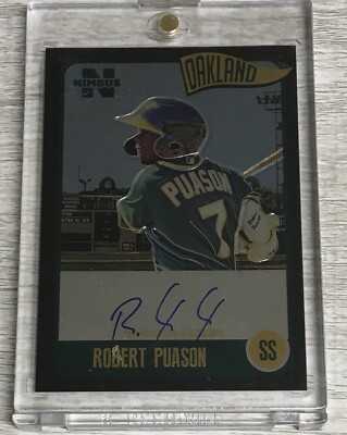 2020 Onyx Nimbus Black Autograph #/25 Auto Robert Puason Athletics K