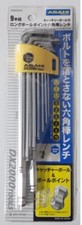 Juego de llaves hexagonales de punta de bola larga ASAHI PERNO TIPO 9 PIEZAS (1,5 ~ 10 mm) AQKS910