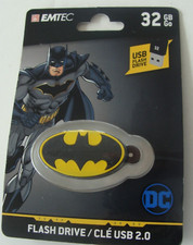 NEW SEALED Batman 32GB Flash Drive Keychain Emtec DC Comics 32 GB Data Computer