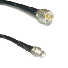 RFC195 Silver Mini UHF Male to SMA FEMALE Coax RF Cable USA Lot