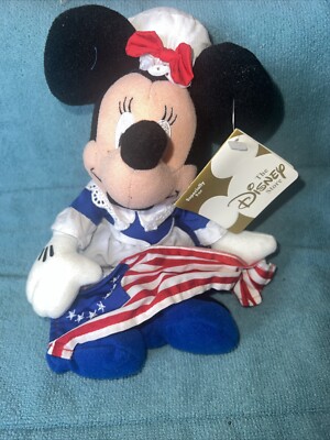 Disney Betsy Ross Minnie Mouse Americana Mini Bean Bag Plush