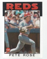 Pete Rose 50 Vintage Collection 1986 Topps ML Baseball Trading Card # 1 Reds