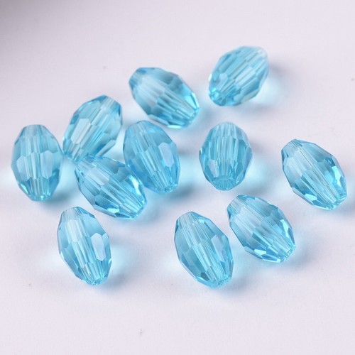 8x6mm 10x8mm 13x10mm Oval Rugby Faceted Crystal Glass Loose Beads Wholesale lot - Picture 18 of 57