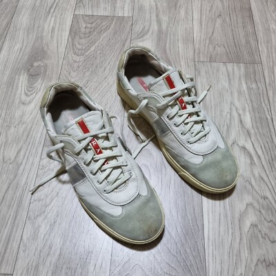 Prada Shoes Sport Leather/Suede Comfort Lace Up Low Sneakers