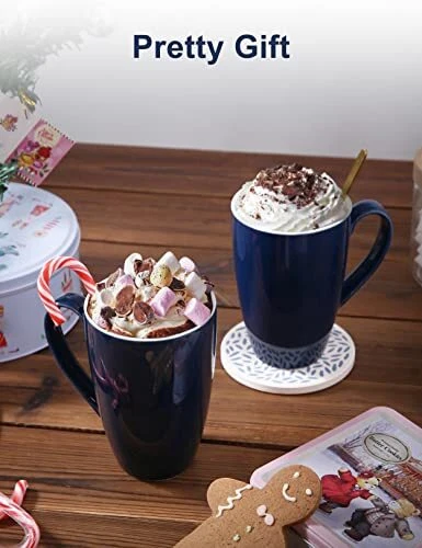Tea Cup With Infuser And Lid 17 Oz Large Tea Infuser Mug Ceramic Tea Mug With 2 - Picture 6 of 9