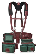 NUTUCH Nylon and Leather Tool Belt with Suspender | Electrician Tool Belts
