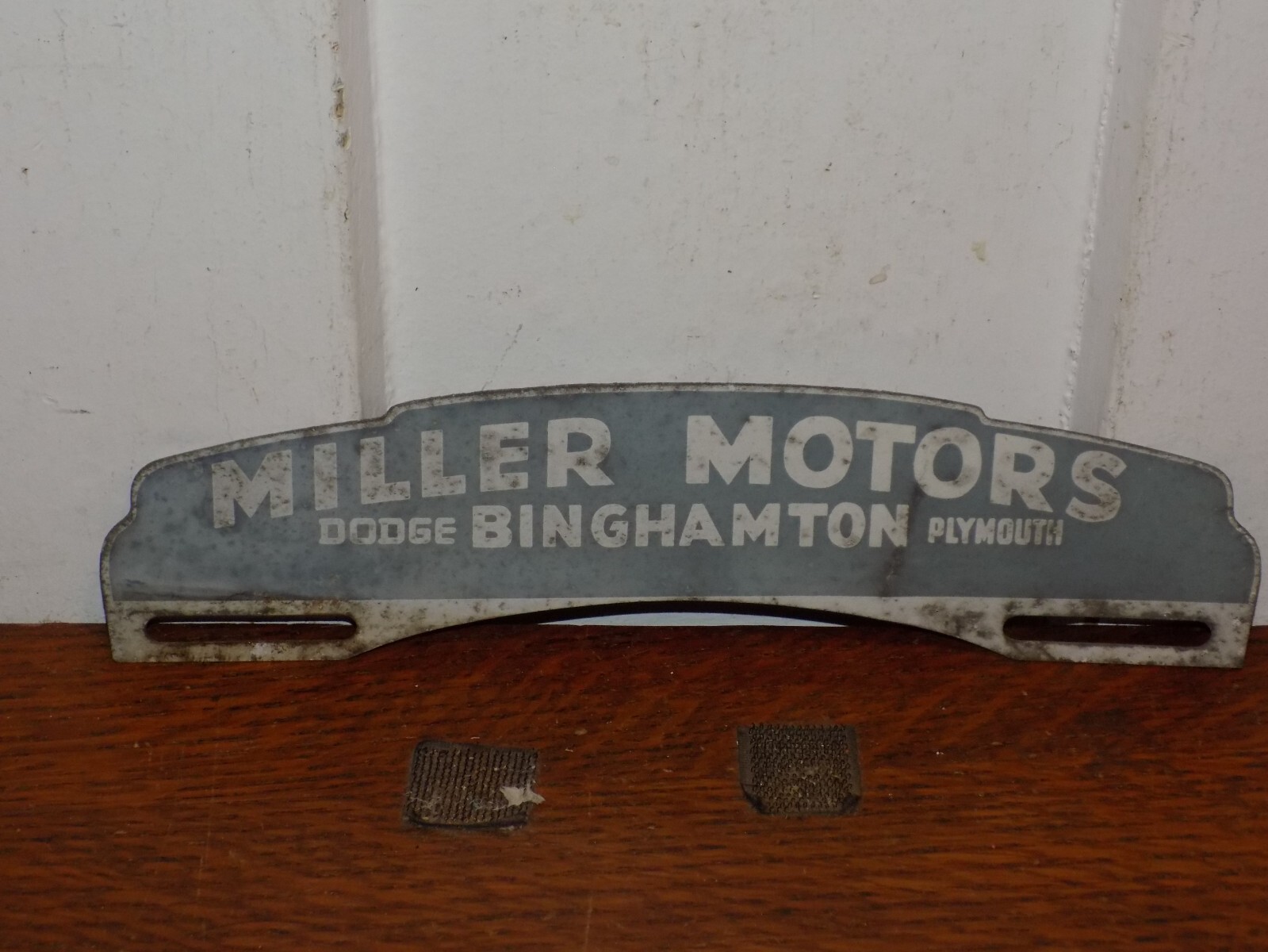 Vintage Dodge Plymouth Miller Motors Binghamton, NY License Plate