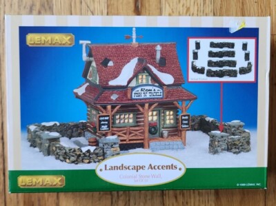 Lemax Village Collection- Landscape Accents Colonial Stone Wall 10 Pieces