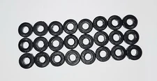 Black WIDE HO T-Jet SLOT CAR SILICONE TIRES 12 PR STaNDaRd RIMS NEW BLEMS 