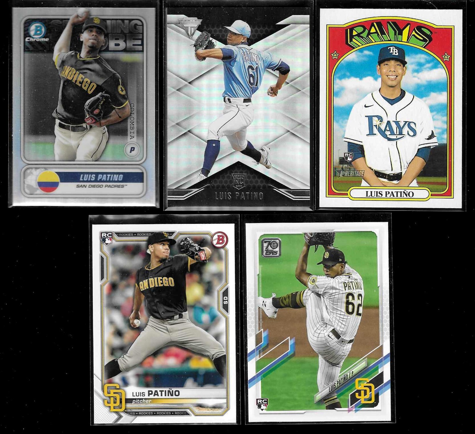 LUIS PATINO rookie LOT rc 2021 titanium Topps Bowman 2020 prospect insert |  eBay
