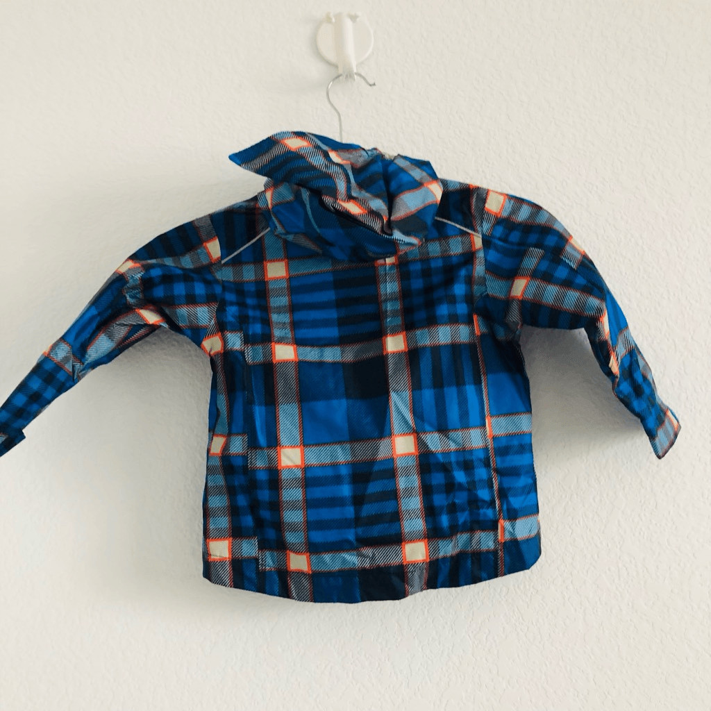 Columbia rain mesh coat 3T blue toddler 2 front pocket, hoodie