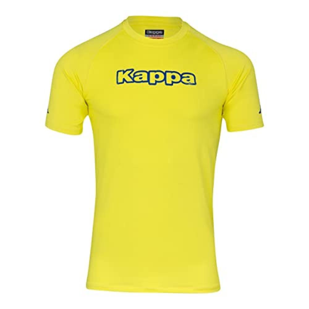 (TG. M) Kappa Teramo SS, Biancheria Intima Unisex-Adulto, Giallo Fluoro/Blu, M -