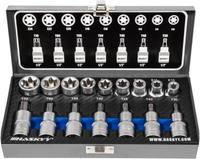 17Tlg SteckschlüSsel Satz 1/2 Innen-Aussen-Torx Steck-Nuss-Bit-Einsatz Set Ovp