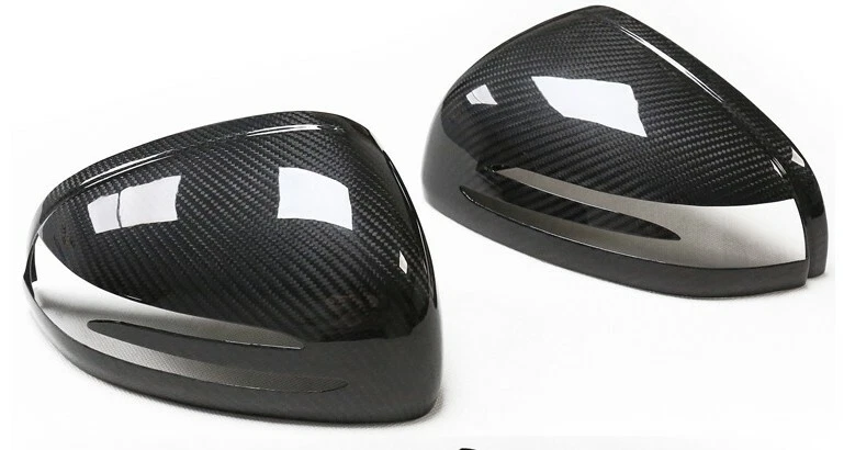 Cubierta de espejo retrovisor de fibra de carbono real apta para Mercedes-benz SLK R172 SLC SL R197 R231 Foto 2 de 4
