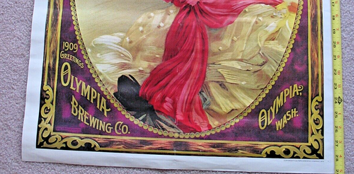 OLYMPIA BREWING COMPANY BEER POSTER 1976 29”x22” FREE SHIPPING - Picture 6 of 6