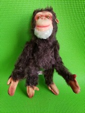 Vtg Steiff Jocko The Monkey Mohair Jointed 10" Toy HERMEN PECKER JAPAN 1950s