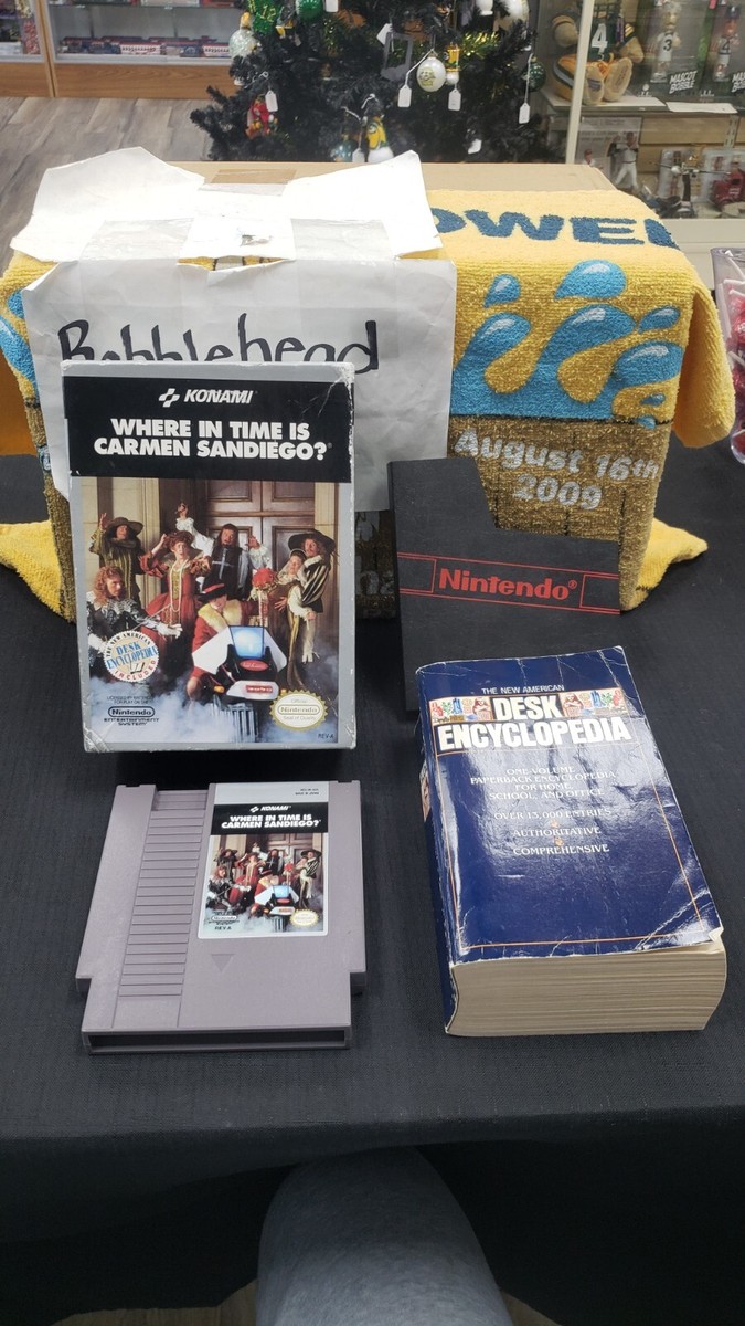 WHERE IN TIME IS CARMEN SANDIEGO? NINTENDO NES VIDEO GAME W WHERE IN TIME IS CARMEN SANDIEGO? NINTENDO NES VIDEO GAME W
