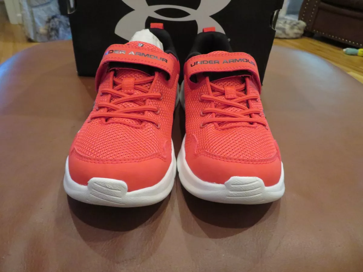 NWT Boys Red Under Armour Essential Tennis Shoes 2.5 eBay