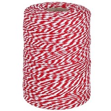 Red and White Twine, 656 Feet 2Mm Cotton Bakers Twine String for Gift