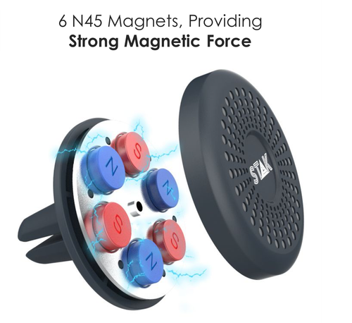 Universal In Car Magnetic Phone Holder For Air Vent Smartphones iPhone & Android - Picture 5 of 9