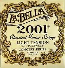 La Bella 2001 Classical Guitar Strings Light Tension Silver Concert Series