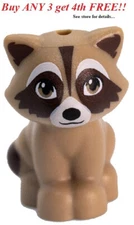 ☀️NEW LEGO Minifigure Mini Figure Minifig Animal Pet Racoon Dark Tan