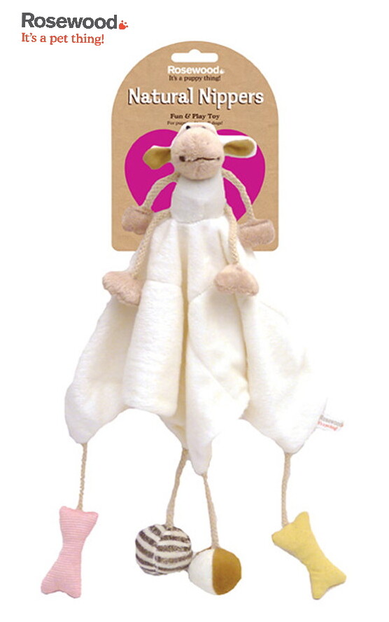 NATURAL NIPPERS DOG PUPPY PLAY ACTIVITY BLANKET COMFORT TOY TOYS SQUEAK 20542