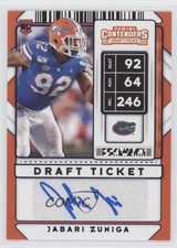 2020 Contenders Draft Picks College Ticket Blue Foil Jabari Zuniga Auto 01su
