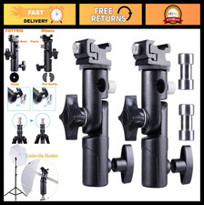 Camera Speedlite Flash Stand Bracket Umbrella Holder Shoe Mount - 2 Pack for Nik