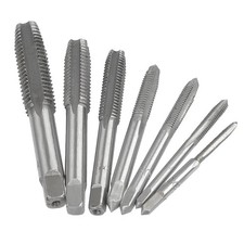 7 Piece Metric Thread Tap Set, HSS Tapping Tool Set M3 M4 M5 M6 M8 M10 M12 Ha...